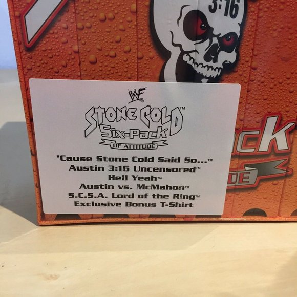 Vintage WWF Stone Cold T Shirt VHS Set Brand New - Picture 7 of 8